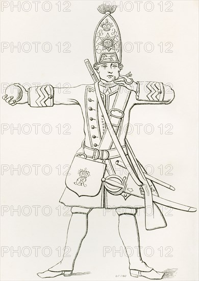 A Grenadier of H.M. 1st Regiment of Foot Guards.