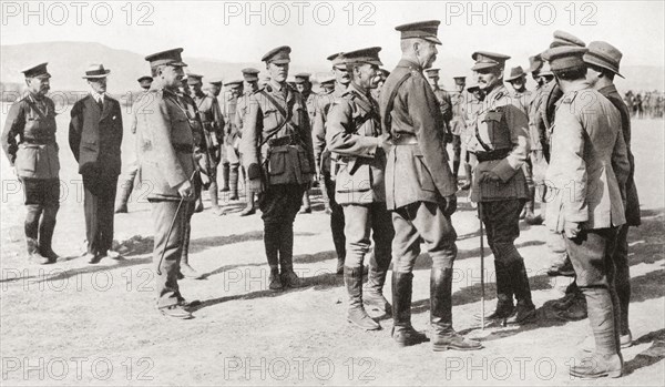 Lord Kitchener's visit to Gallipoli.