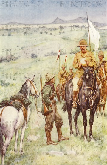 Lord Kitchener and General Cronje's Messenger.