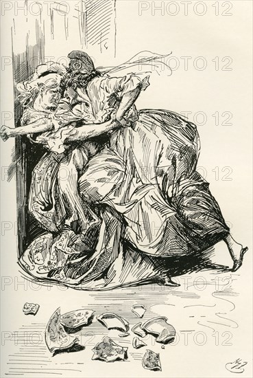 Struggle Between Miss Pross and Madame Defarge.