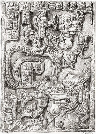 Lintel 25 of Yaxchilan Structure 23.