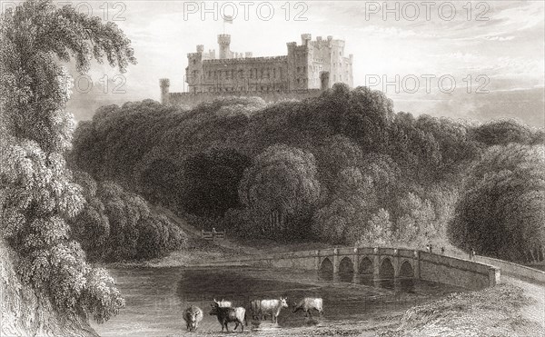 19th century view of Belvoir Castle.