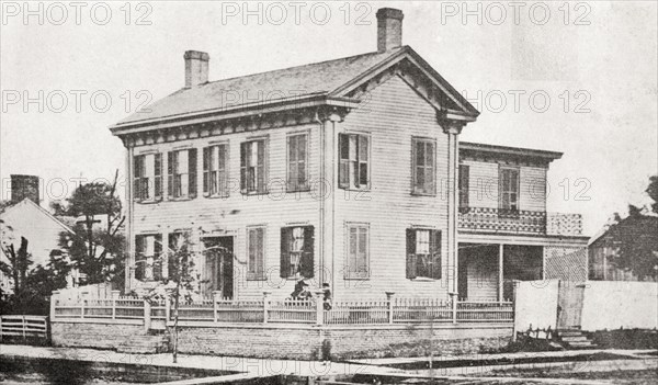 Abraham Lincolns' family home in Springfield.