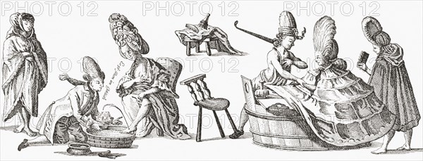 Bloodletting in the 18th century.