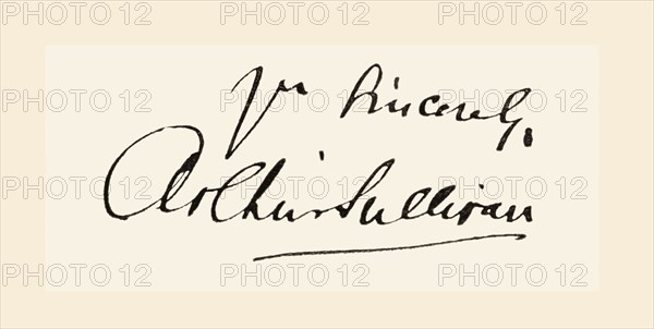 Signature Of Sir Arthur Seymour Sullivan.