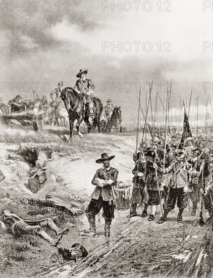Oliver Cromwell At The Battle Of Marston Moor.