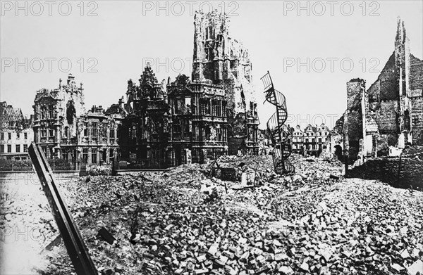 The Great war bomb damge with spiral staircase.