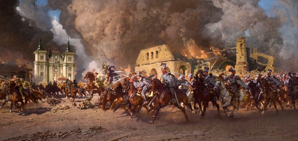 Battle between the 1st Brigade of the Polish Legions and the Russian troops in Urzedow.