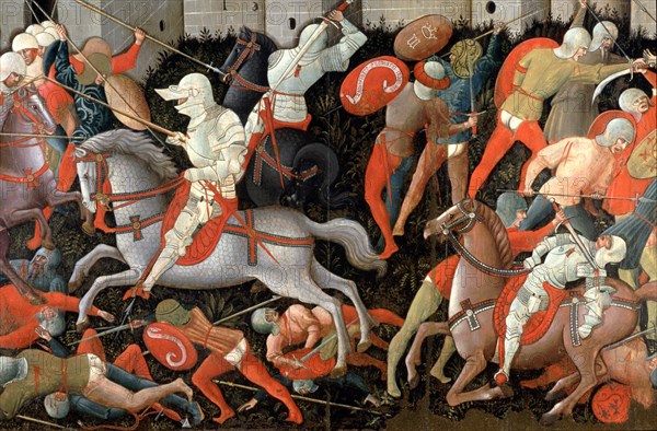 Nicola da Siena, S. Andrea and the battle between Ginesini and Fermani, around 1463