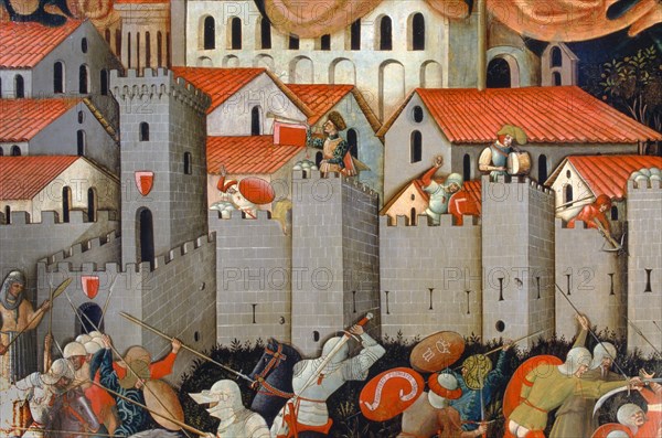 Nicola da Siena, S. Andrea and the battle between Ginesini and Fermani, around 1463