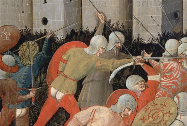 Nicola da Siena, S. Andrea and the battle between Ginesini and Fermani, around 1463