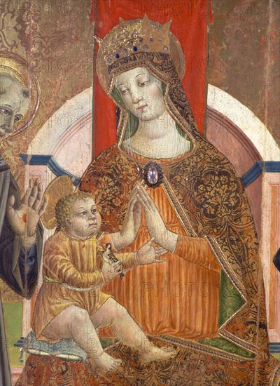 Stefano Folchetti, Madonna and Child Enthroned with Saints, 1498