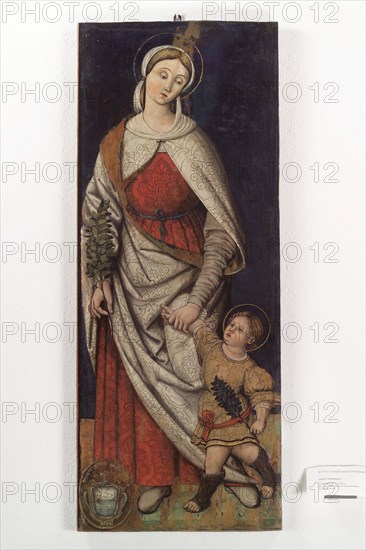 Bernardino di Mariotto, Saint Theopist and her son Saint Agapito