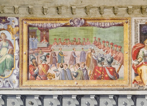 Fresco in the Palazzo Pallotta in Caldarola