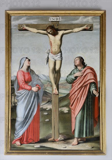 Giovan Battista Salvi, Crucifixion with the Madonna and Saint John the Evangelist