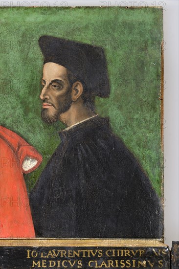 Tuscan School of the 16th century, Portrait of the Illustrious Men of Sassoferrato, the doctor Gianlorenzo Chirurghi