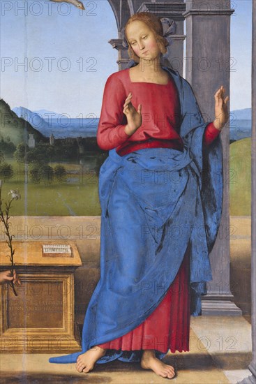 Pietro Vannucci known as Il Perugino, Annunciation, oil on panel, 1488-89