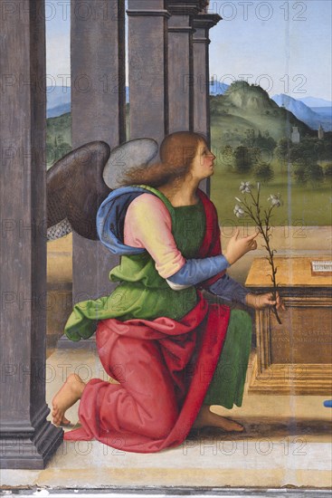 Pietro Vannucci known as Il Perugino, Annunciation, oil on panel, 1488-89