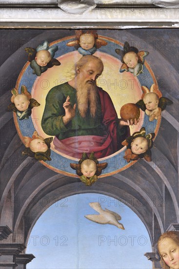 Pietro Vannucci known as Il Perugino, Annunciation, oil on panel, 1488-89