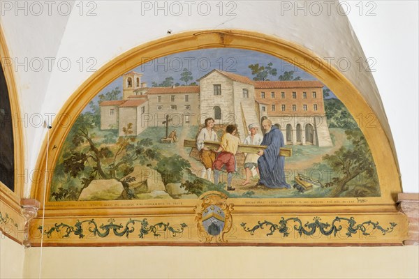 Fresco from the Monastery of San Silvestro in Montefano in Fabriano