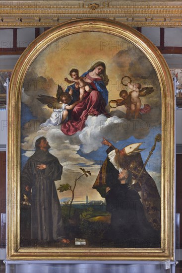 Tiziano Vecellio, Pala Gozzi (Madonna in Glory with Saints Francis and Biagio)