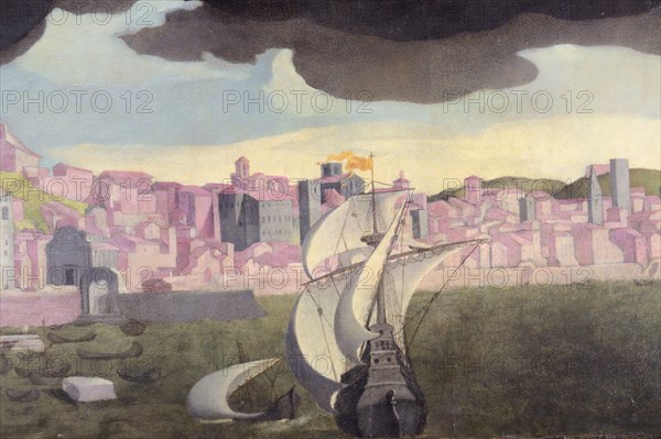 Andrea Lilli, View of Ancona, oil on canvas, 1598