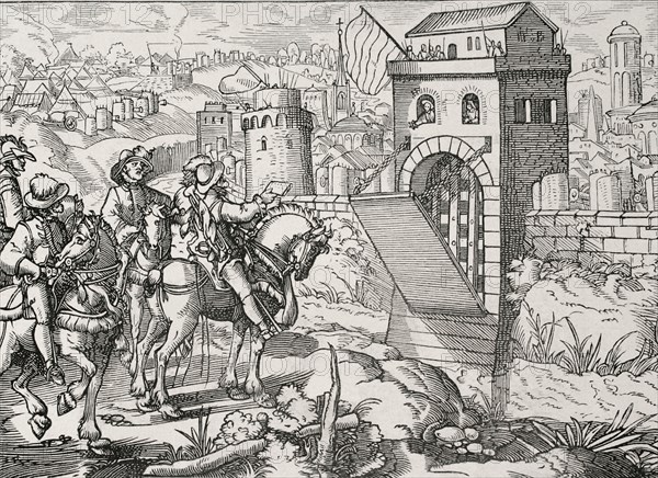 Siege of a town by a feudal army