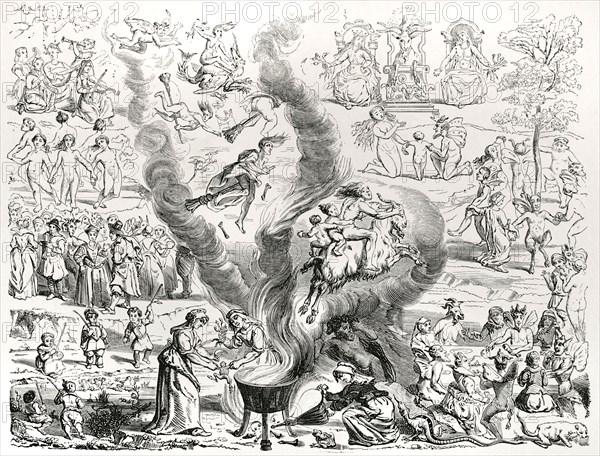 Witches' Sabbath as reported in a judgment delivered by the court of Arras in 1460