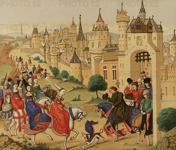 Entrance into Paris on 20 June 1389 of Isabella of Bavaria