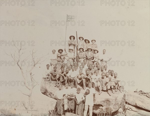 Millers employees under the Union Jack