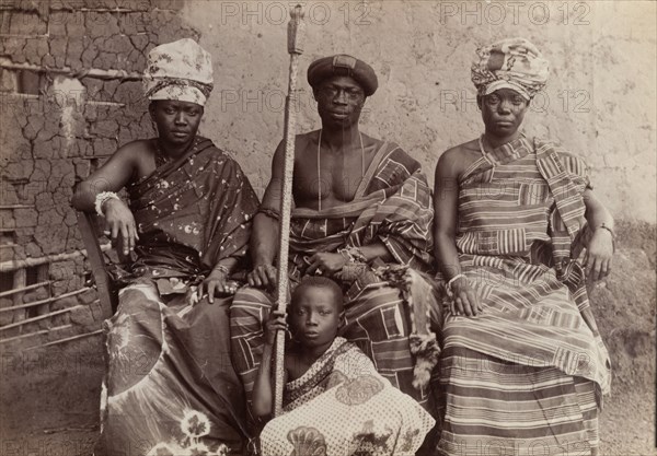 Ghanaian chief with family