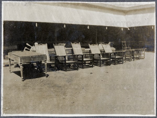 Cane chairs at the Nairobi P.W.D.