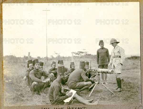 WWI soldiers on Uganda Railway train