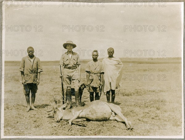 Charles Bungey on safari on the Athi Plains