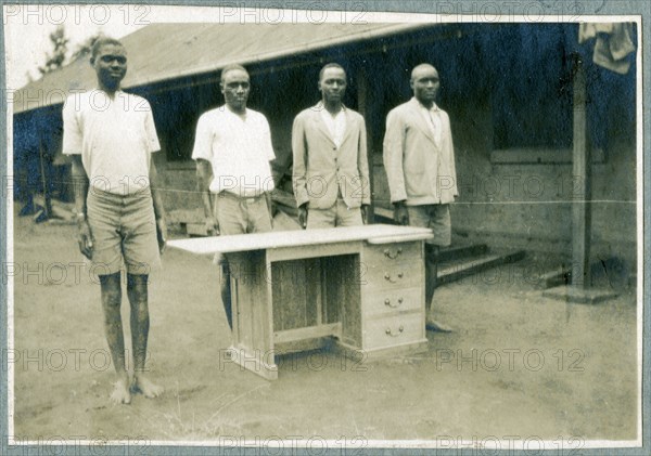 Apprentices show off their desk