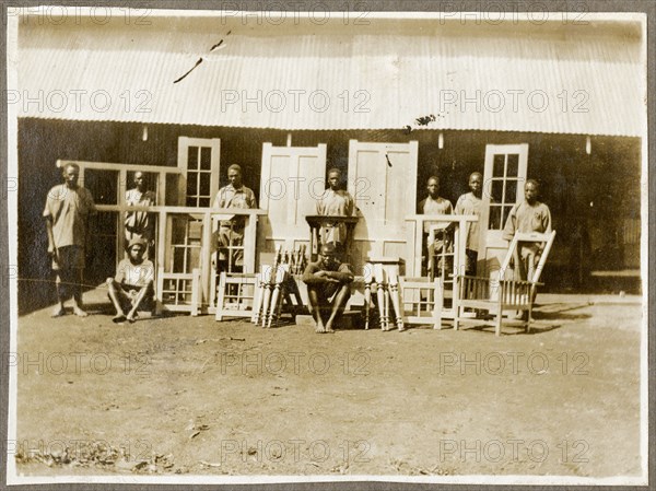 Nairobi P.W.D. apprentices with their products