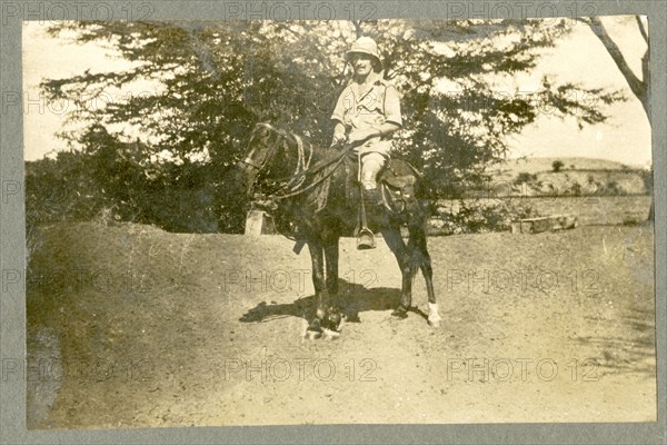 C.N. Jones on a horse, Jubaland