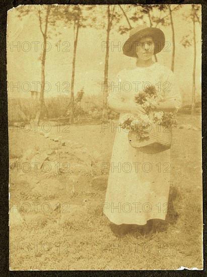 May Bungey in her garden