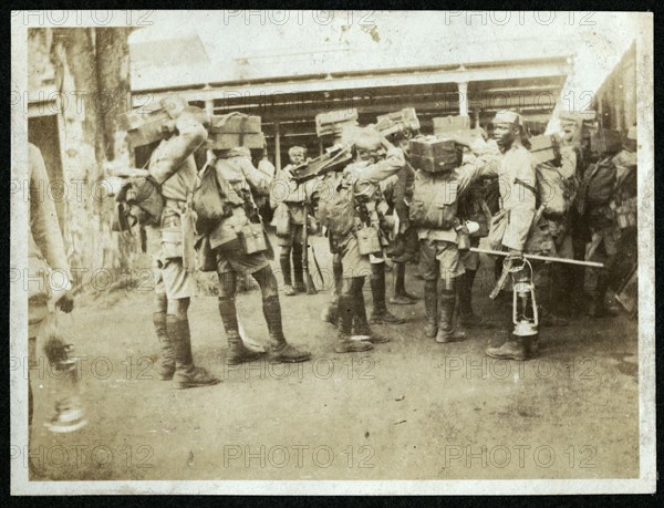 K.A.R. Machine Gun Section at railway station