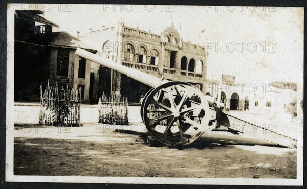 Captured German naval gun, WW1