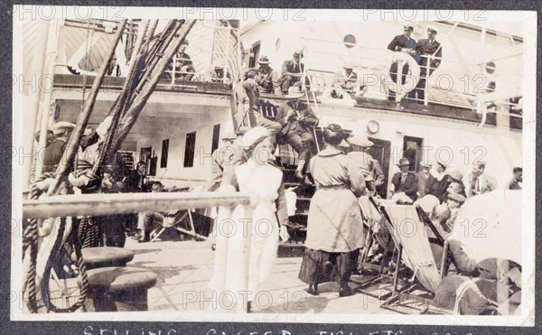 On the deck of the SS Garth Castle