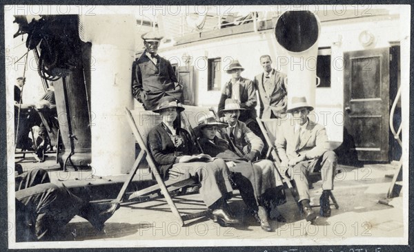 On the deck of the SS Garth Castle