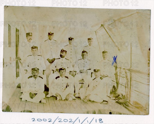 Group portrait of R.I.M.S. Mayo officers