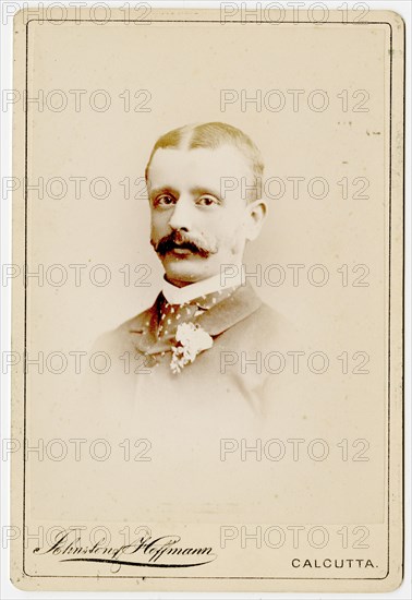 Studio portrait of Professor Thos Bennington Hayes, Calcutta