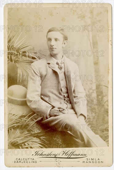 Studio portrait of unidentified European man