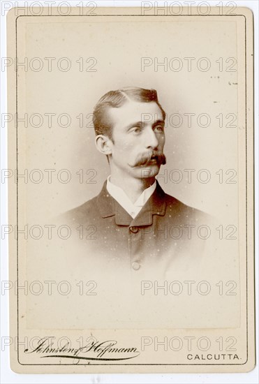 Studio portrait of unidentified European man