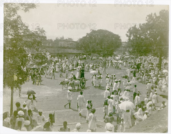 Religious festival procession, Calcutta