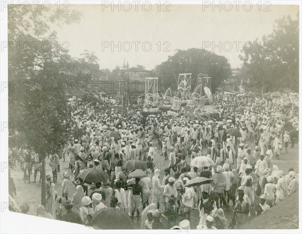 Religious festival procession, Calcutta