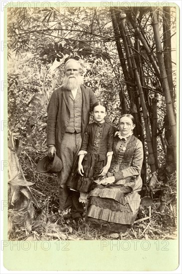 Photograph of John Small, his wife Eliza Small and Elizabeth Small (Lizzie)