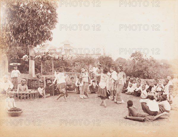 Burmese Children Performing Zat Poay